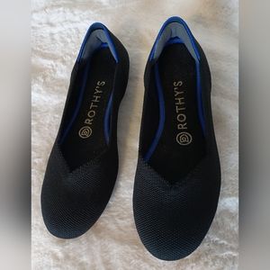 Rothys black flats size 6.5 women